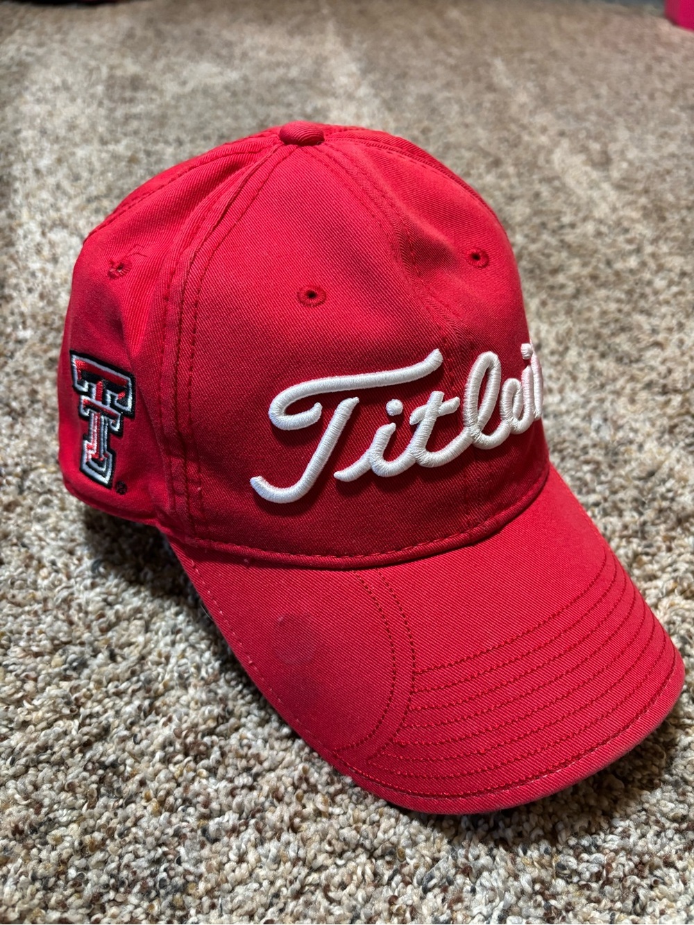 239. Titleist White Script Red Golf Cap Texas Tech - Picture 7 of 7